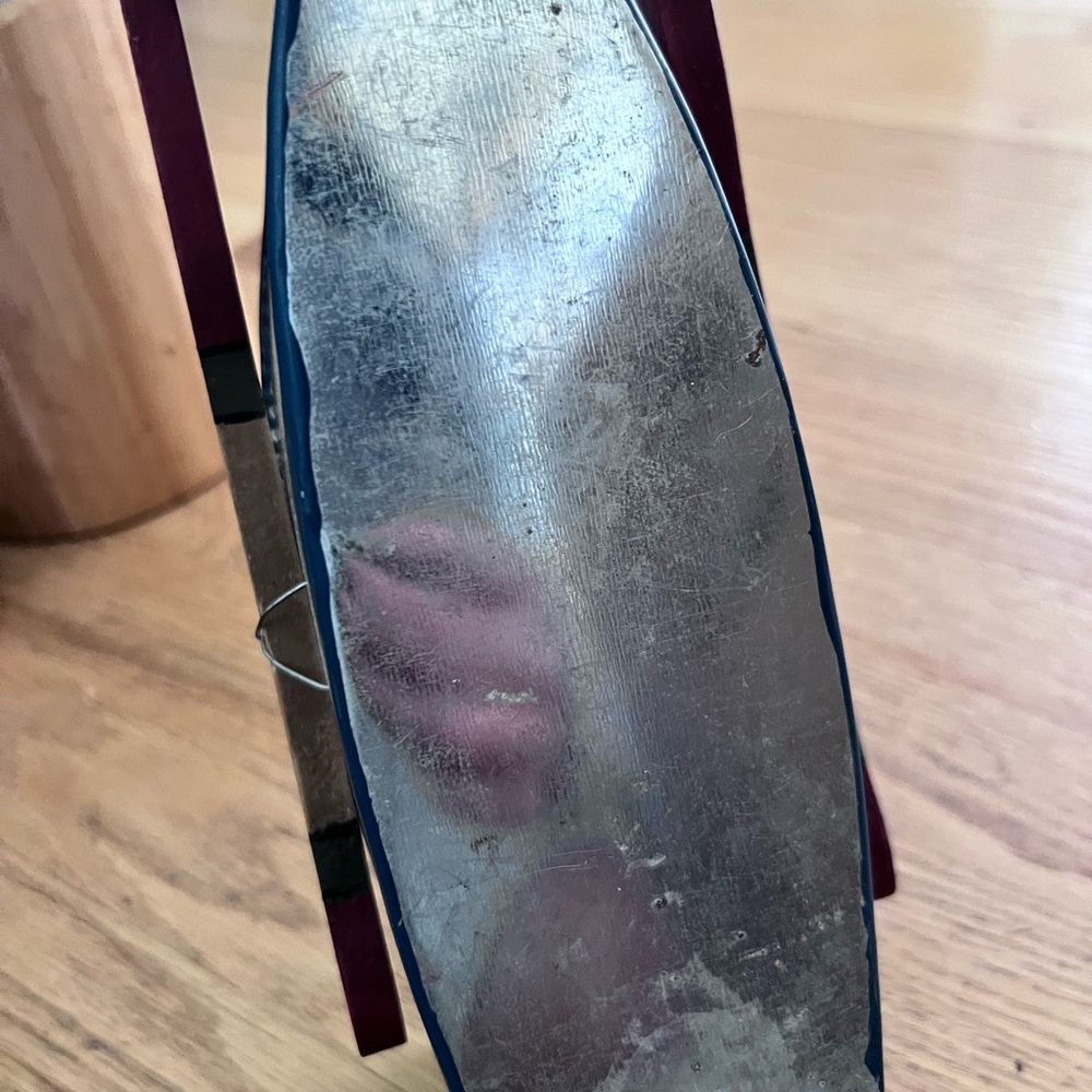 10" Coastal Decor Decorative Metal Boat with Oars Like New GUC - Picture 5 of 5
